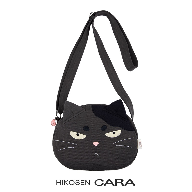 HIKOSEN CARA卡拉猫茶丸斜挎包猫咪帆布可爱卡通百搭少女小包包
