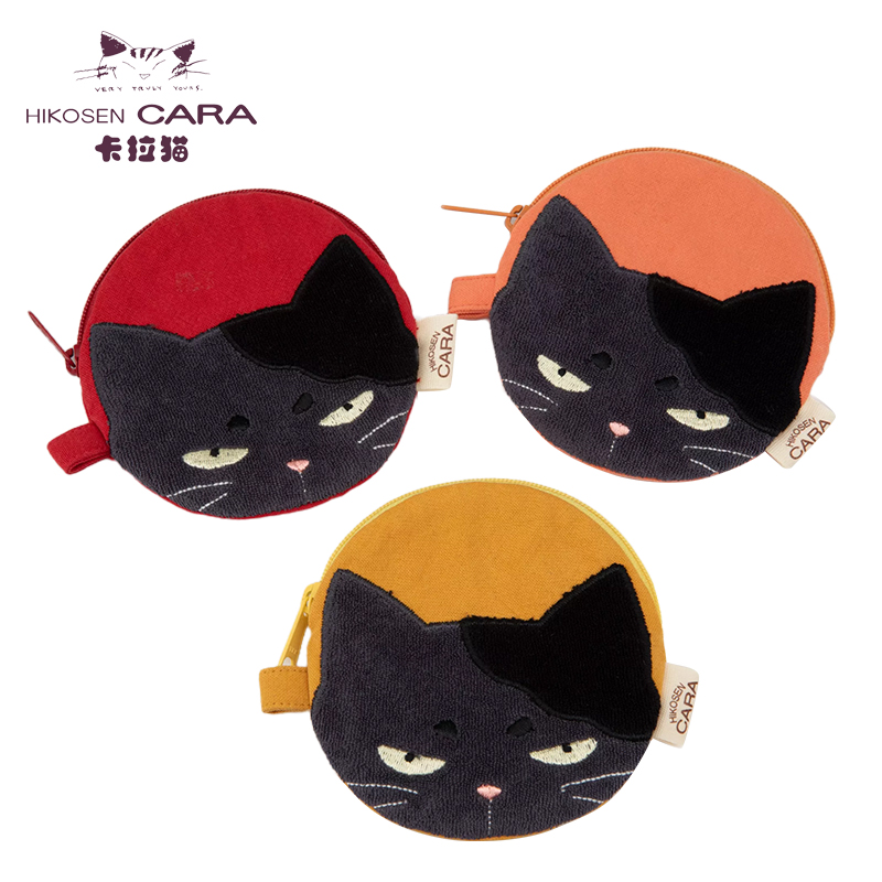 HIKOSEN CARA卡拉猫茶丸蓝牙耳机包日本潮牌可爱猫咪糖果色女包包