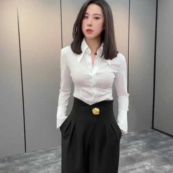 anyulin/安语琳轻奢衬衫时尚百搭新款衬衫设计感轻熟显瘦气质