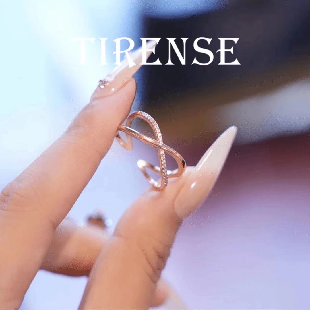 TIRENSE/狄伦斯 合金戒指 高定交叉轻奢大牌戒指