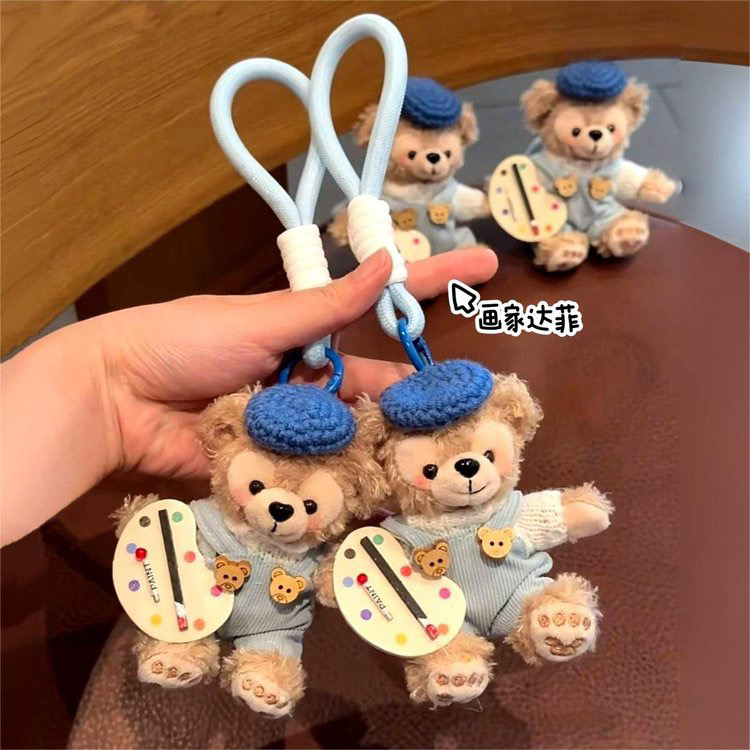 秋冬美拉德风雪莉玫玫毛绒公仔包包挂件汽车钥匙扣挂饰情侣礼物