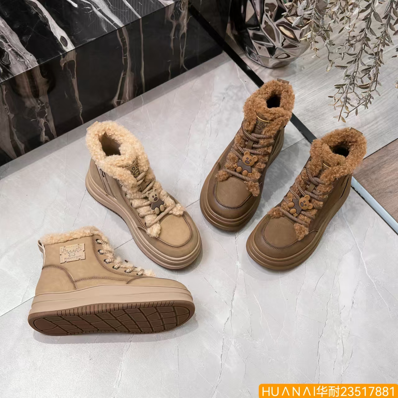 实体店修闲鞋雪地靴软底厚棉时尚百搭秀气显脚小23517881