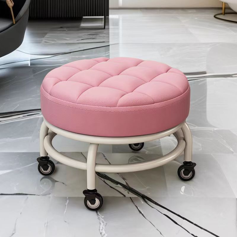 家用万向轮美缝凳子带轮旋转擦地矮凳美甲修脚凳滑轮带娃学走路凳
