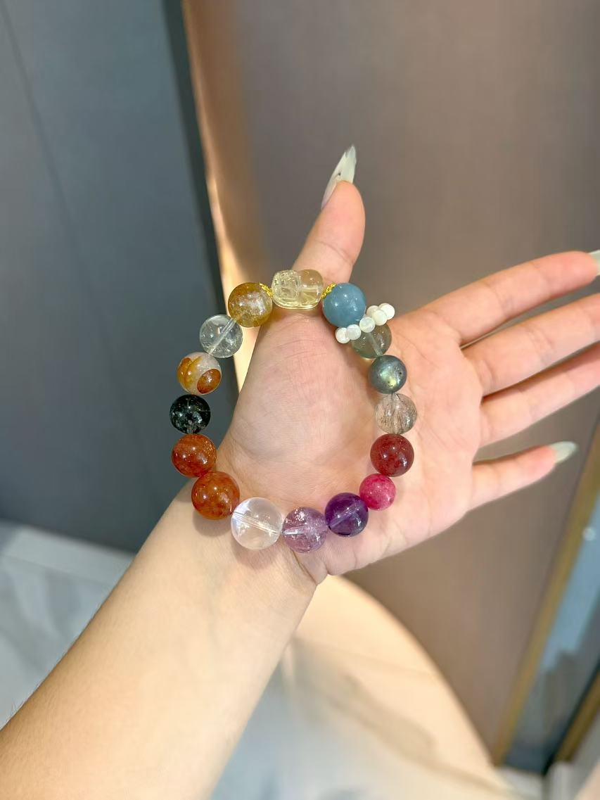 【贪心】彩虹多宝水晶手串