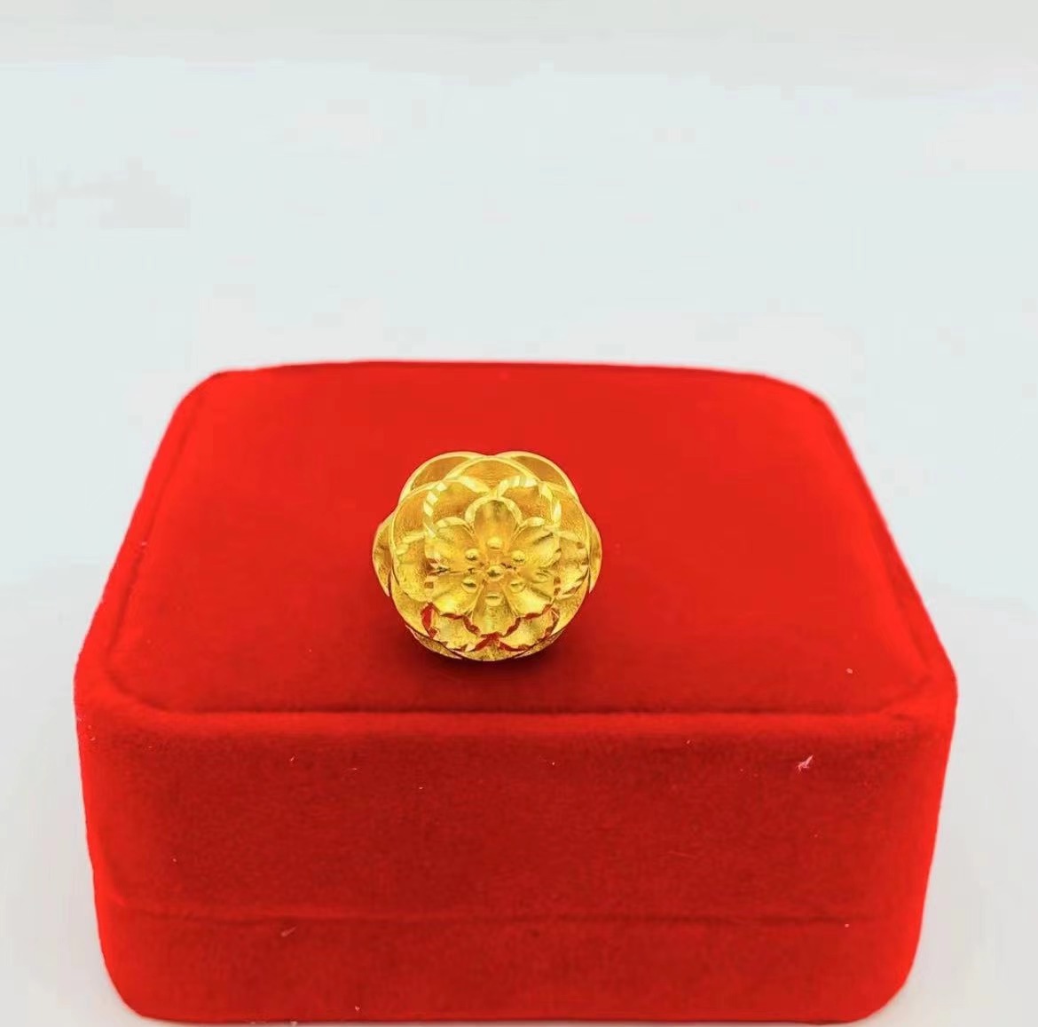 铜合金戒指 经典款大绣球开口戒指