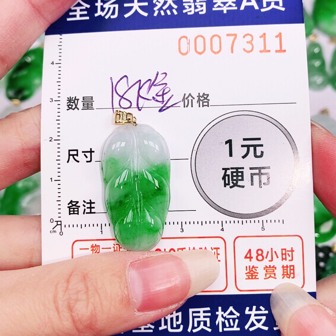 【闪购商品】翡翠颈饰18K金镶嵌