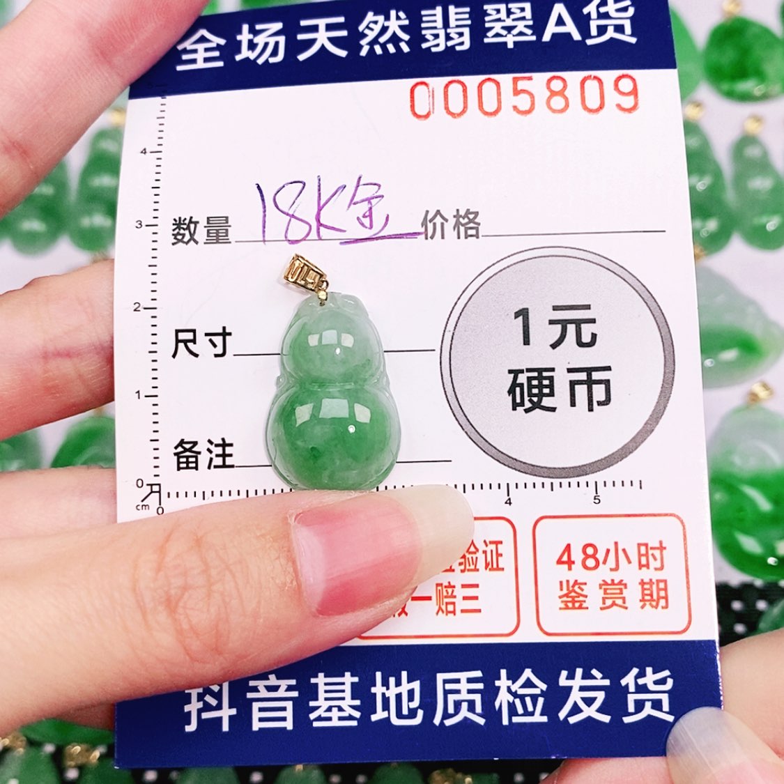 【闪购商品】翡翠颈饰18K金镶嵌