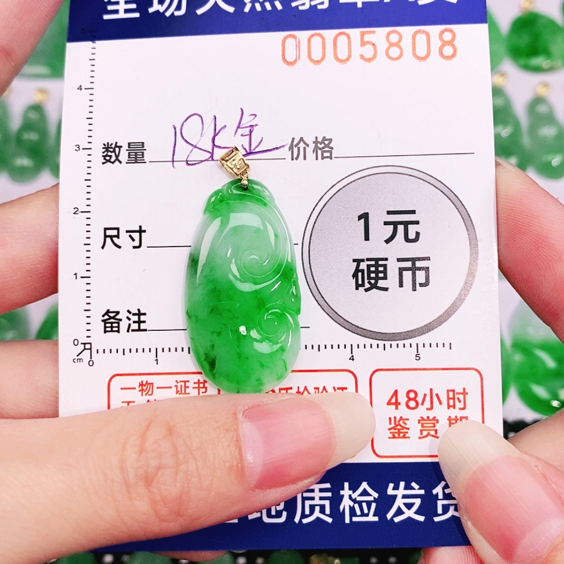 【闪购商品】翡翠颈饰18K金镶嵌