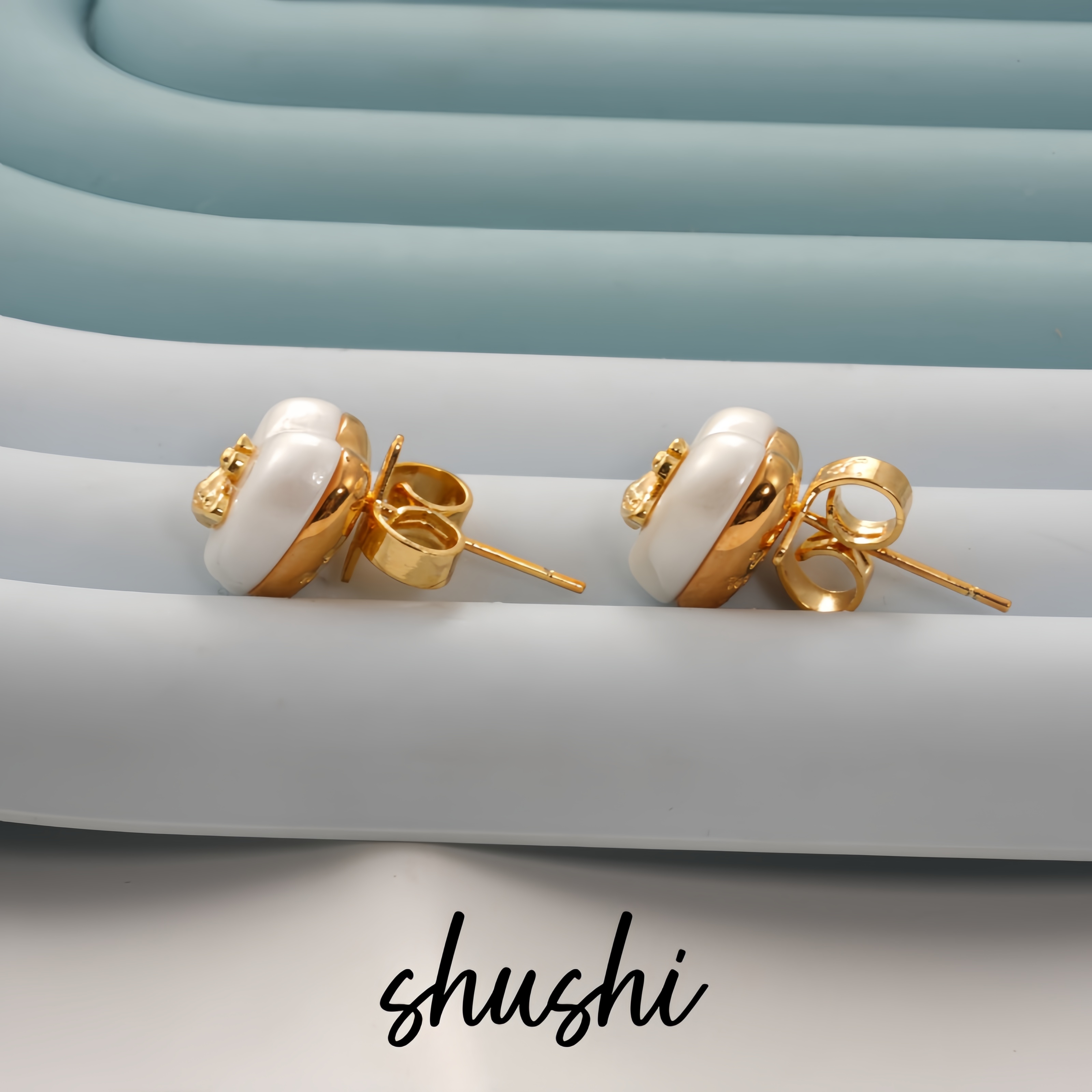 铜合金树脂耳饰 气质轻奢时尚百搭优雅耳环2234