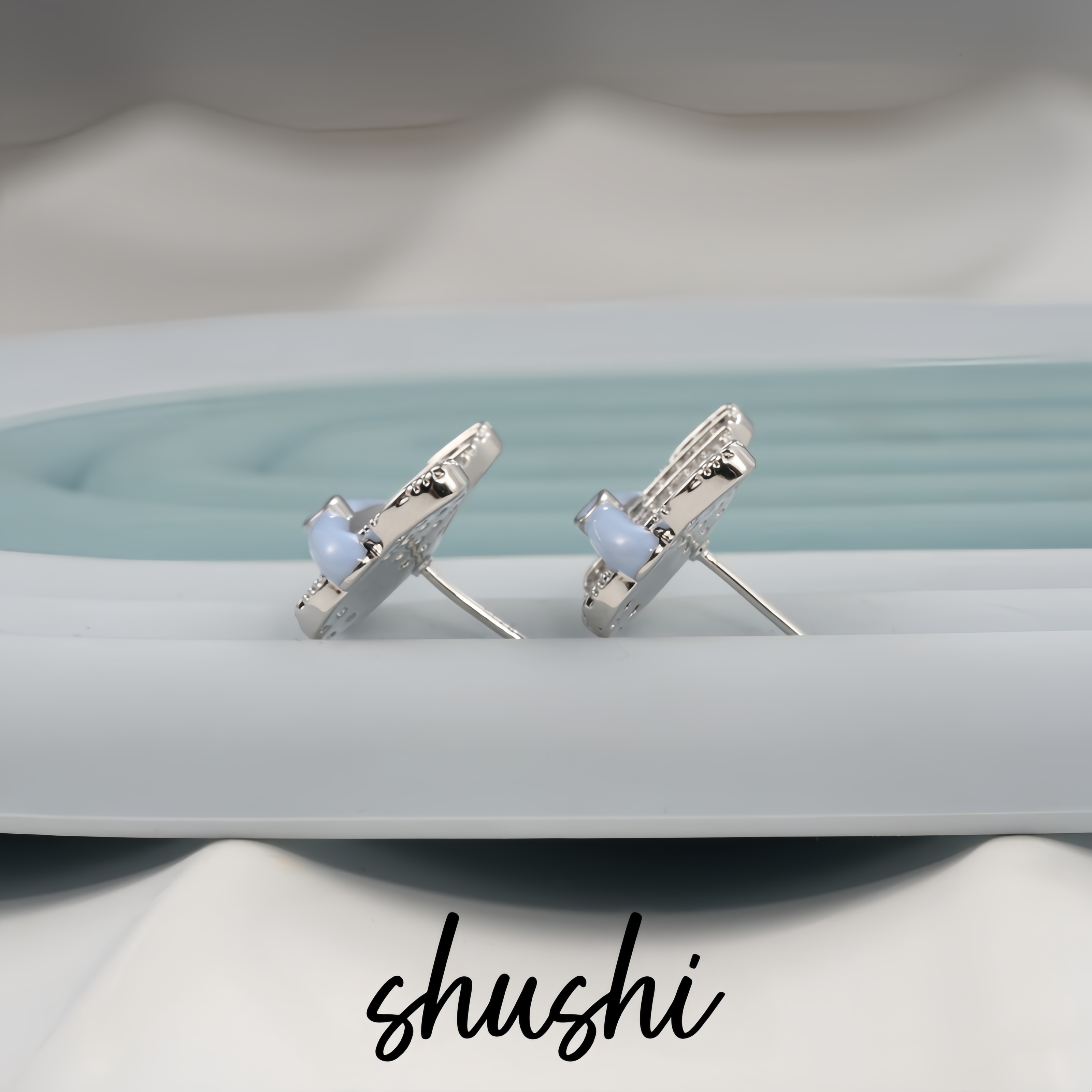 铜合金锆石耳饰 时尚气质百搭个性ins简约轻奢耳环6877