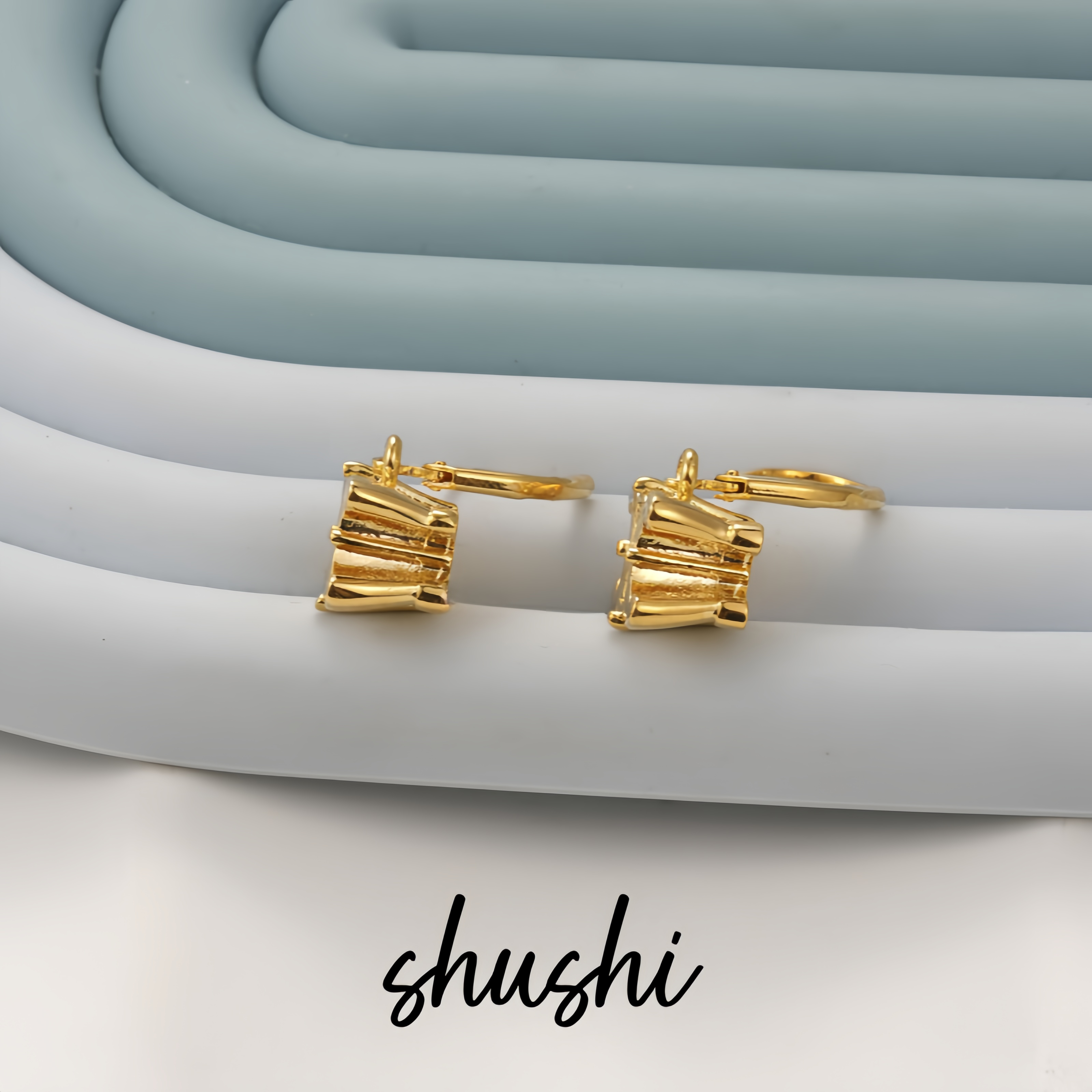 铜合金耳饰 时尚轻奢金色经典气质百搭耳环7079