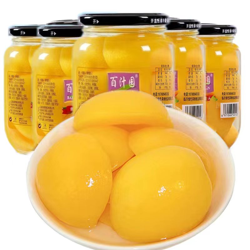 正宗黄桃罐头每瓶510g整箱罐正宗黄桃罐头沂蒙特产水果罐头零食