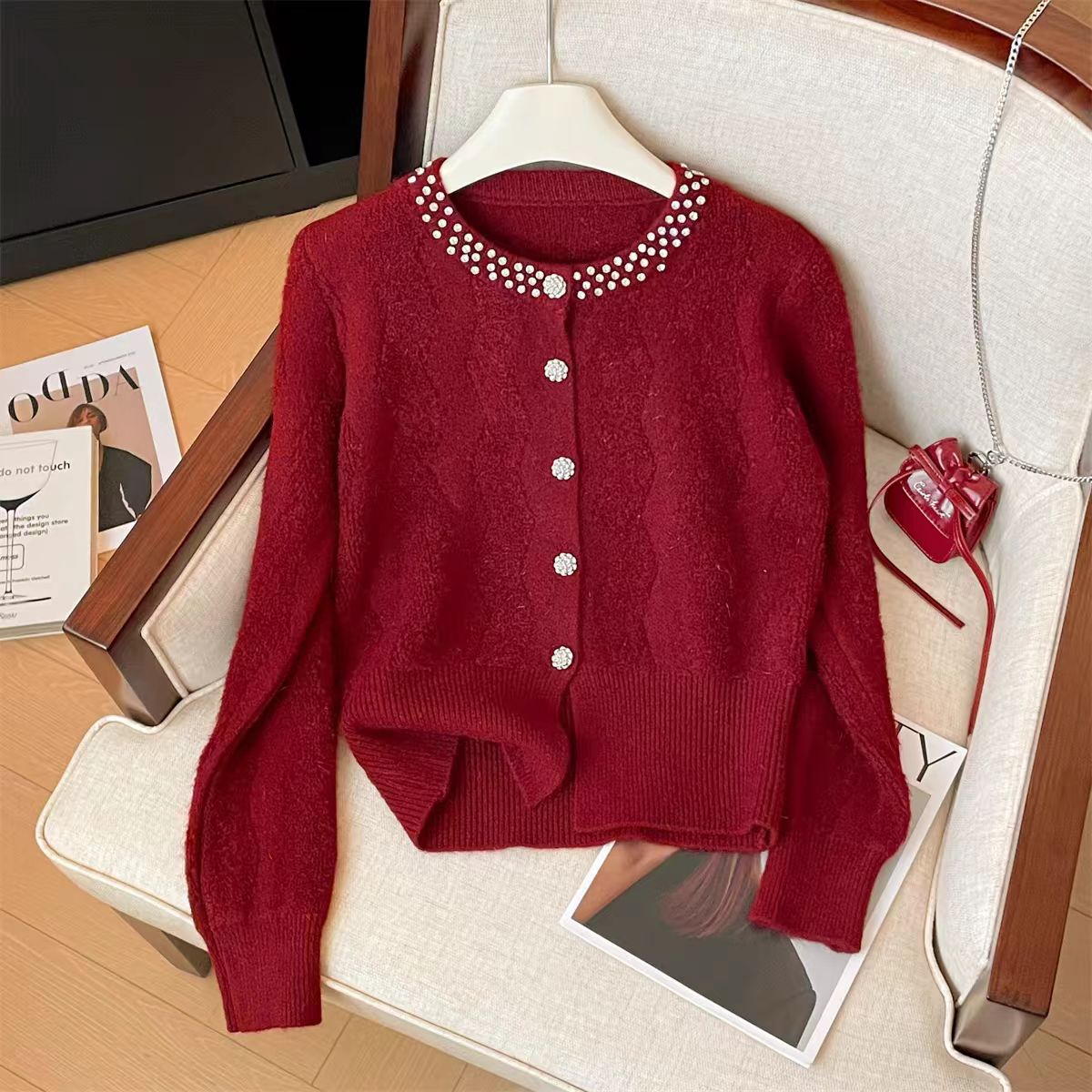 （非图片款直播间下单）外套小香风时尚女孩加绒加格子毛呢毛绒韩版