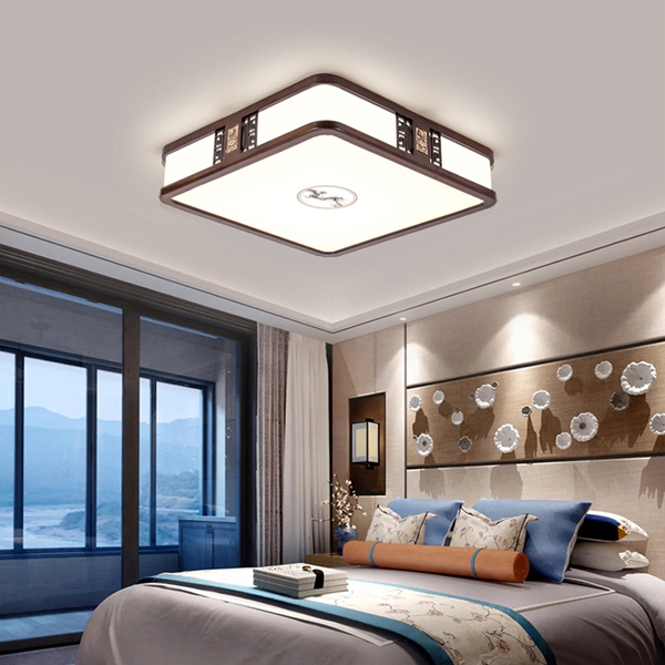 全光谱全铜新中式吸顶灯客厅灯禅意中国风卧室书房灯实木装饰灯具