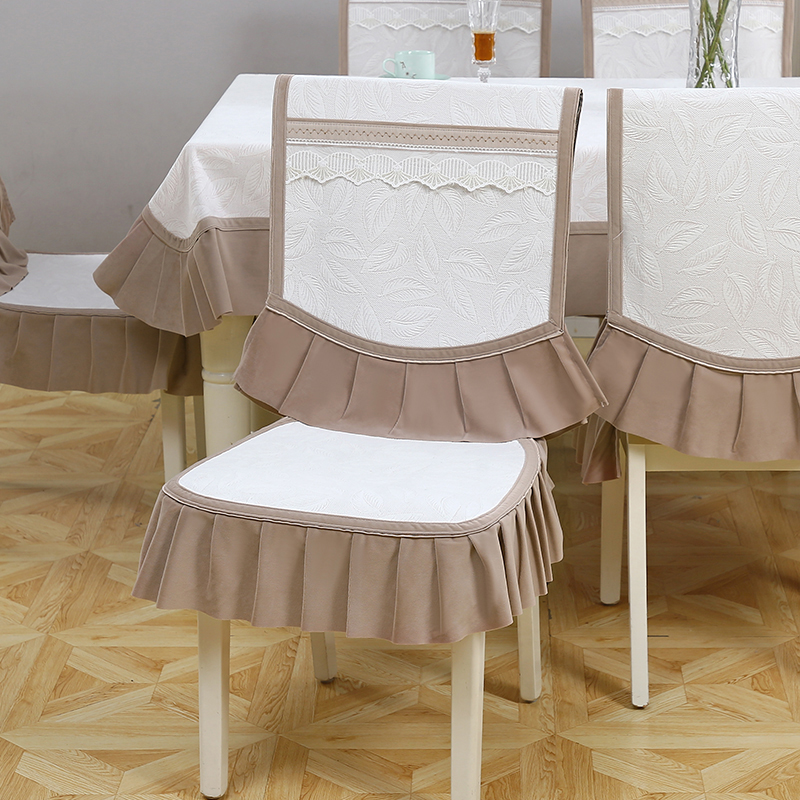 高端桌布长方形餐桌椅套罩套装椅垫现代简约布艺盖巾桌旗茶几台布