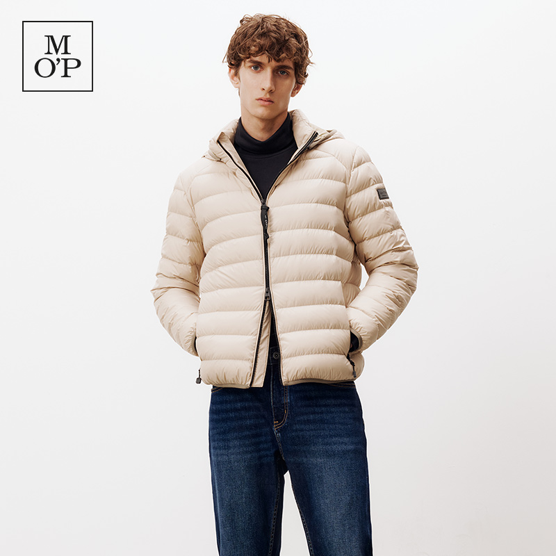 Marc O'Polo/MOP【商场同款】秋冬新款鹅绒防水连帽轻薄羽绒服男士