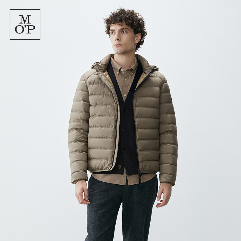 Marc O'Polo/MOP秋冬季男士户外保暖轻便可脱卸帽轻薄羽绒服连帽