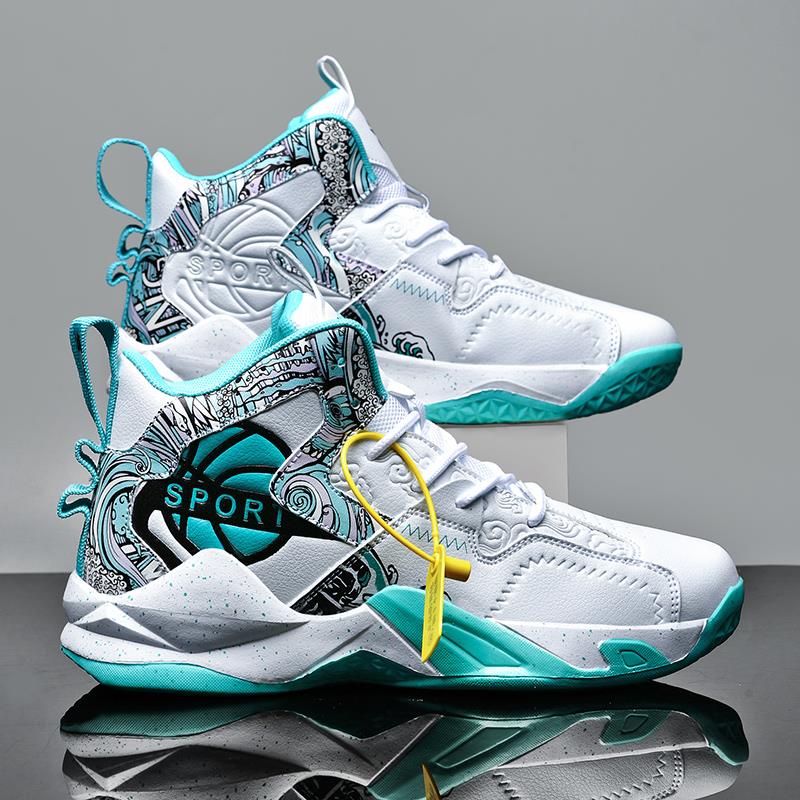 乔丹青年科比篮球鞋男款实战皮面防水减震耐磨8欧文7青少年初中儿