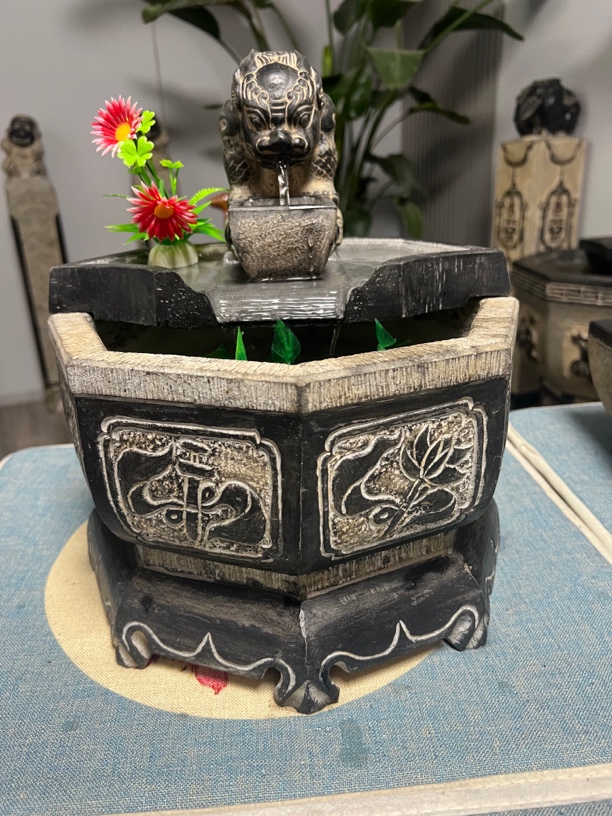 青石桌面流水摆件