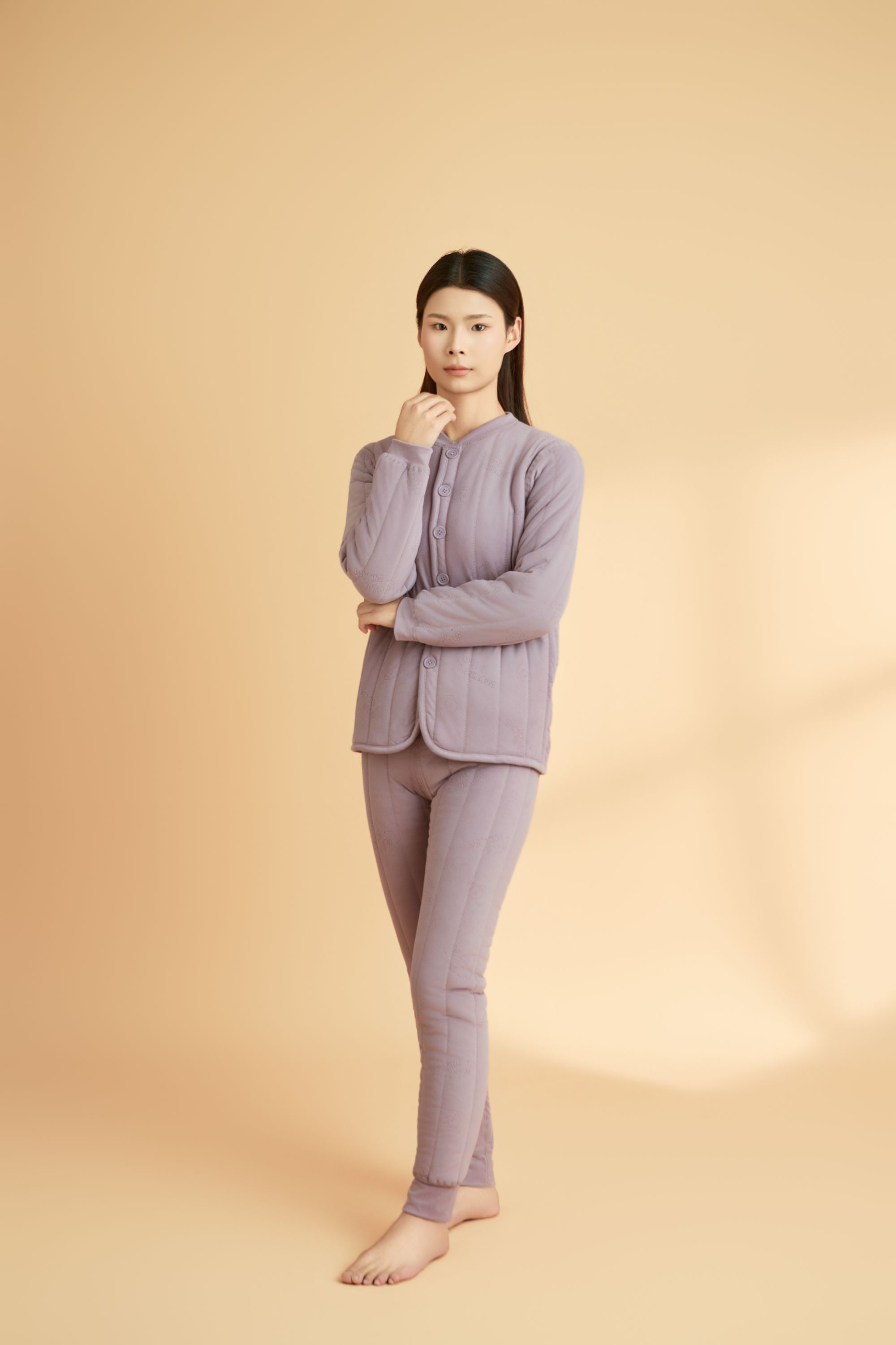 单件女士小萌鱼成人款校服神器羊毛蚕丝对门上衣裤子保暖棉衣秋冬