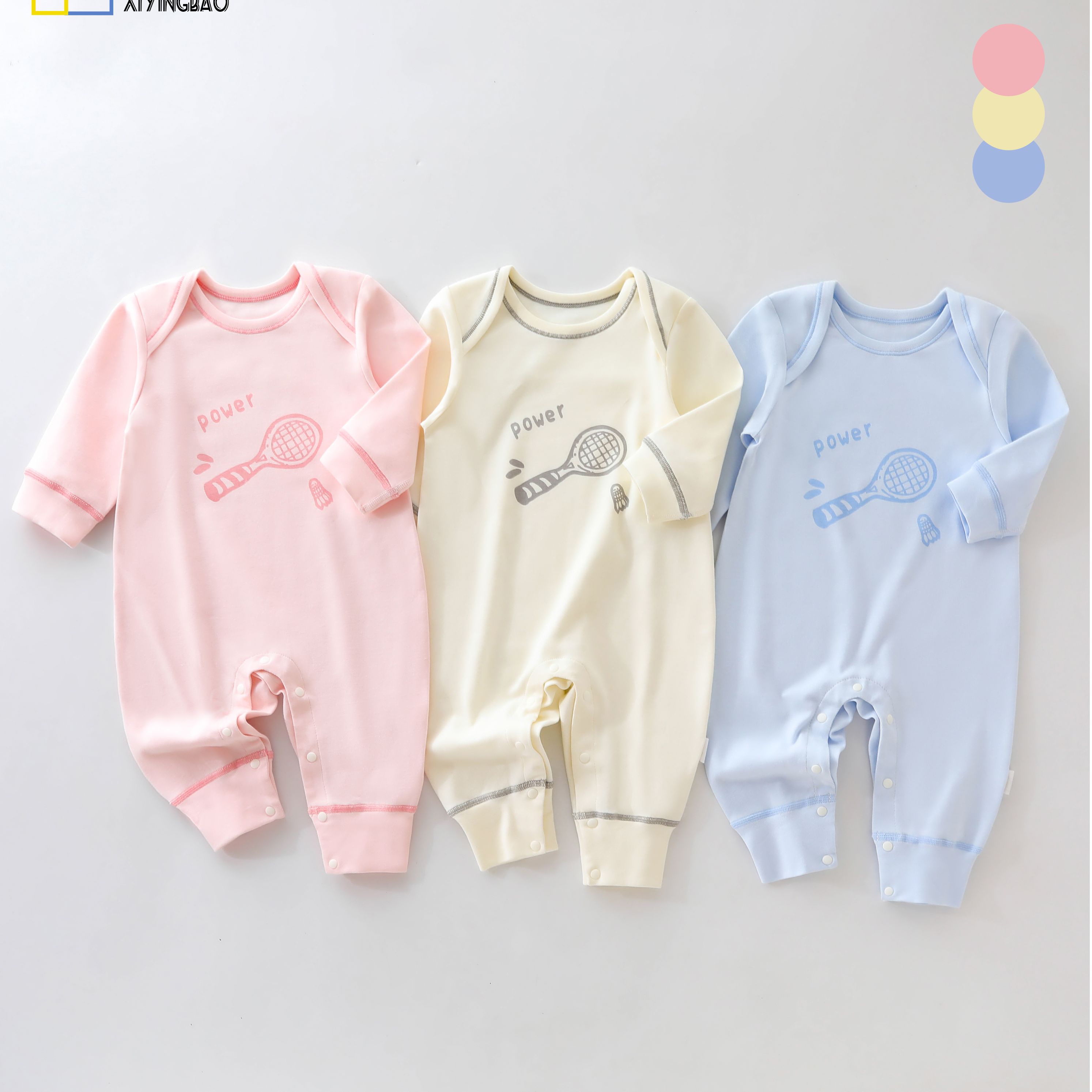 婴儿秋装连体衣长袖哈衣新生儿衣服宝宝衣服春秋款0压力爬服儿童