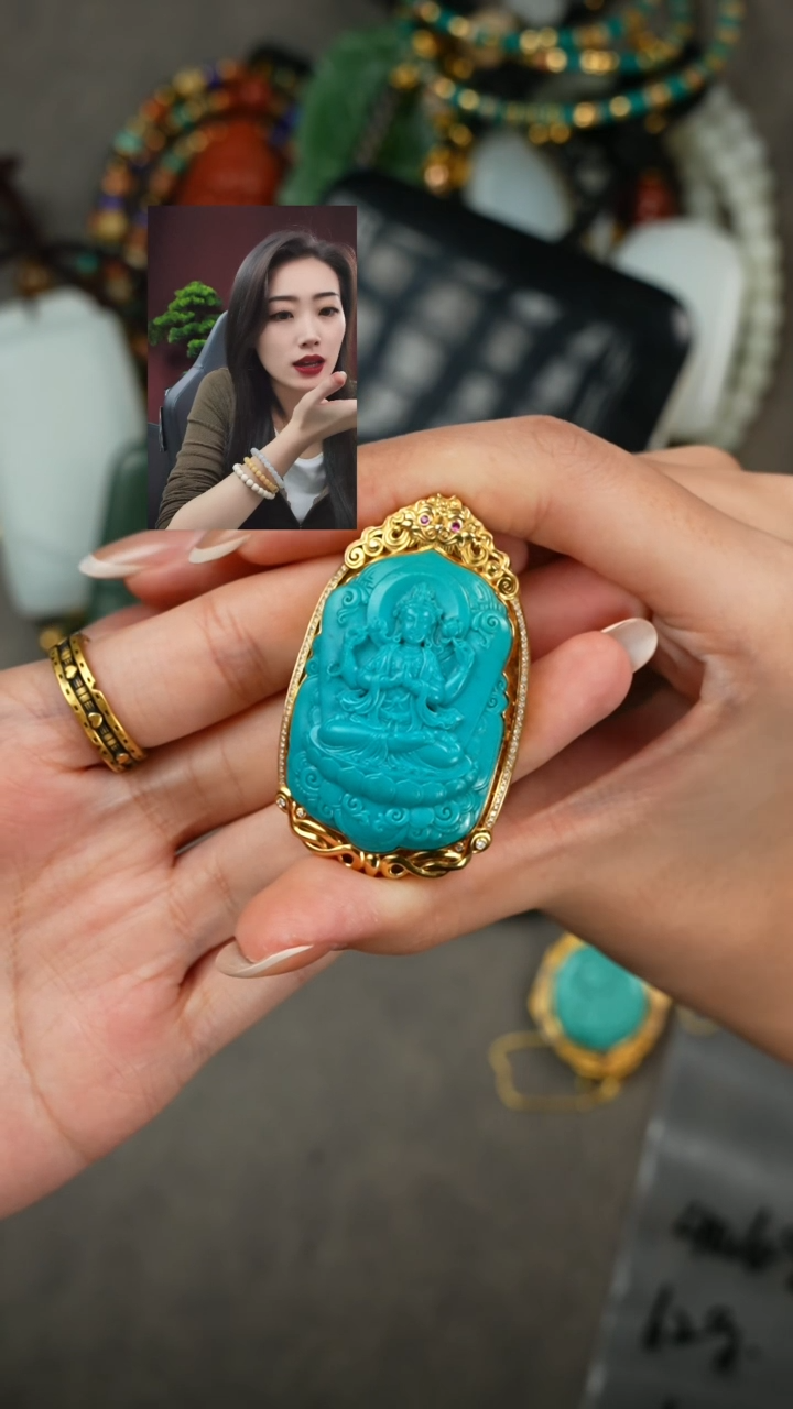 【闪购商品】绿松石118K金镶嵌遇见匠心品质回血