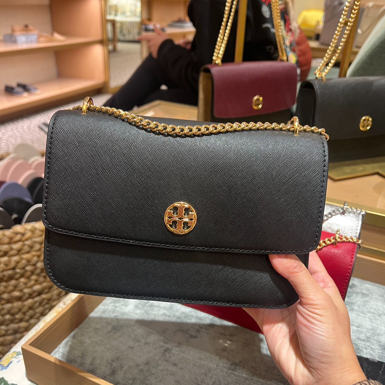 Tory Burch/汤丽柏琦 黑色新款盒子包159585