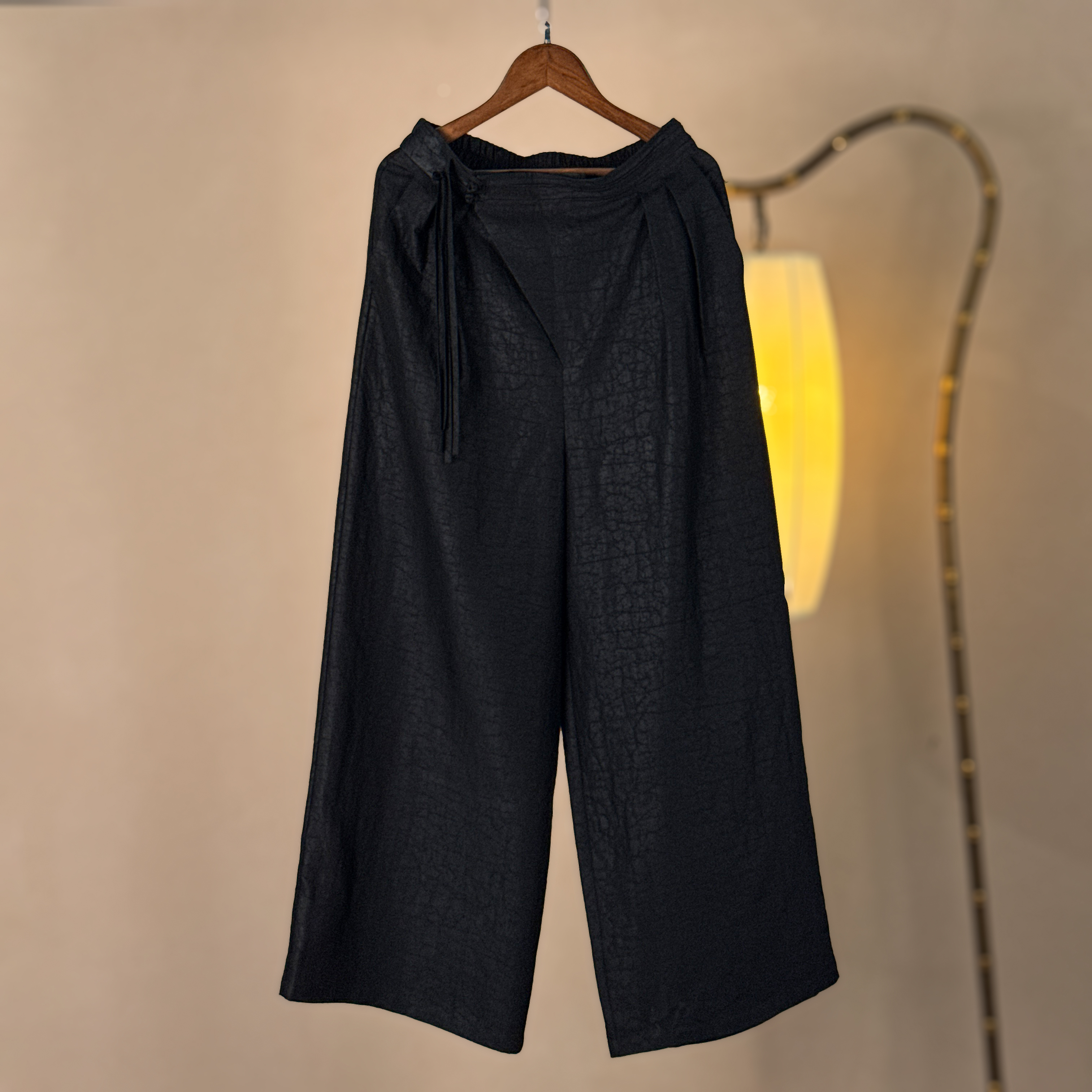 【衣恋非遗】纱葵丨老料香云纱阔腿裤丨100%桑蚕丝红云绸新中式0126