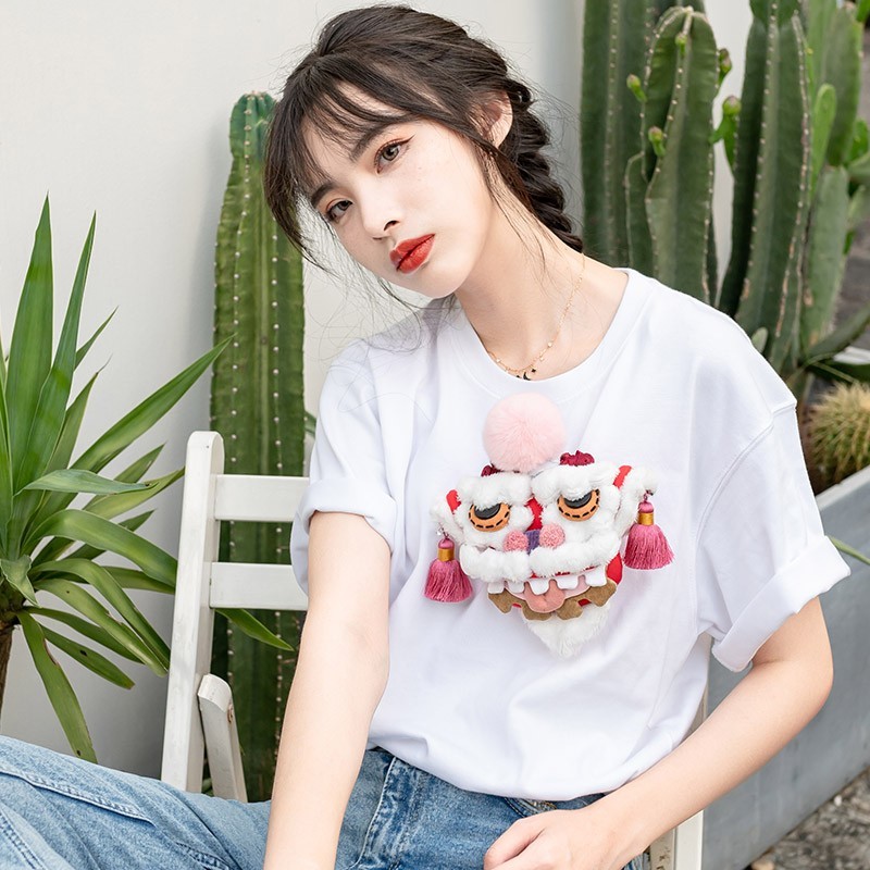 芽小七原创设计手工醒狮可爱卡通胸针2021新款潮复古饰品挂饰