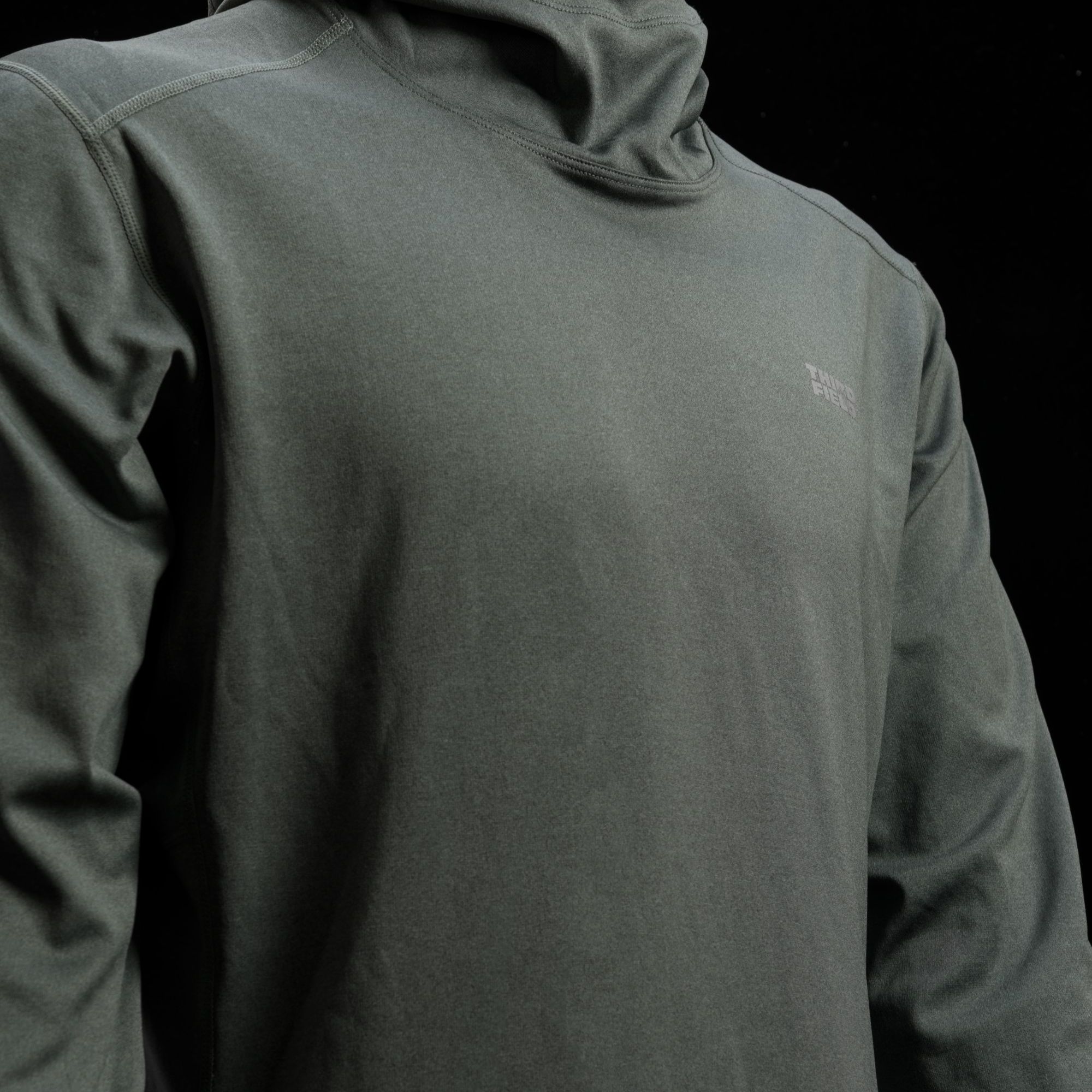 THIRDFIELD速干打底连帽衫吸湿速干透气原纱防晒银离子除臭抑菌