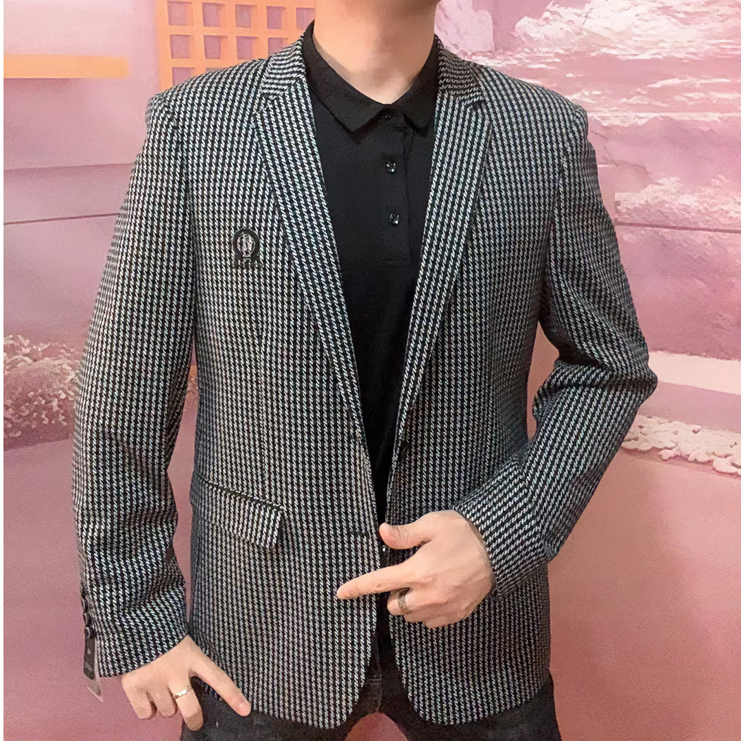 【铭爵仕】四季款男士轻奢高织高密无痕免烫休闲 商务 西服外套2211