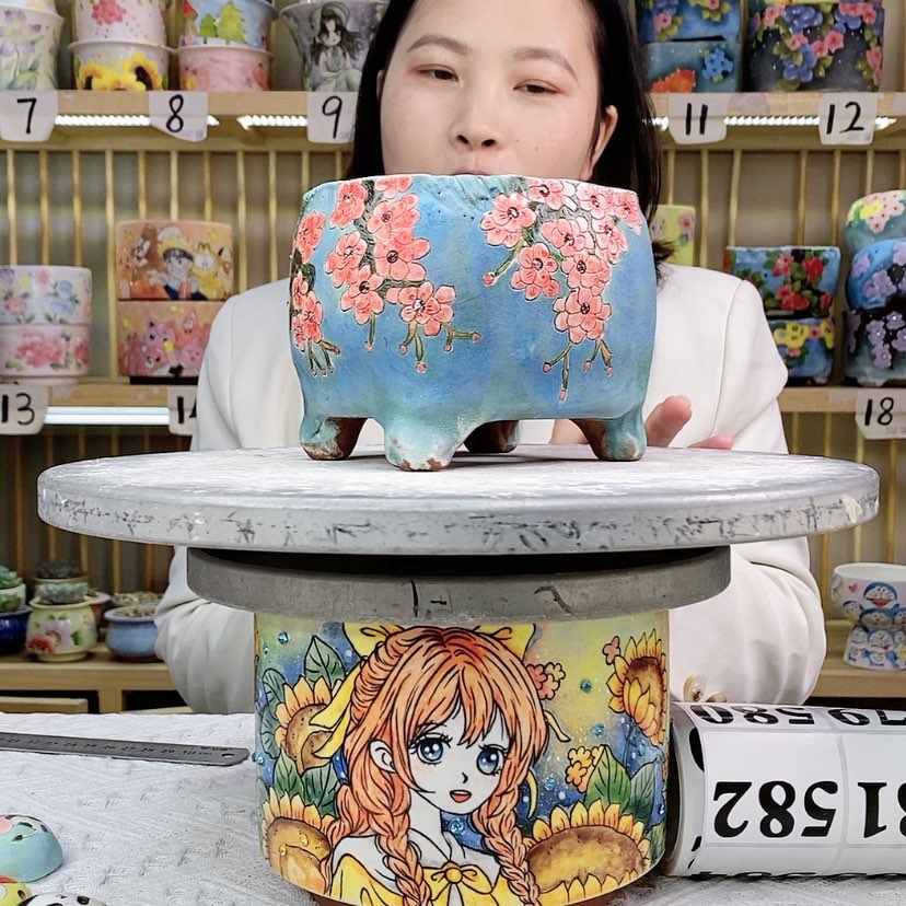 【闪购商品】陶瓷花盆微瑕562