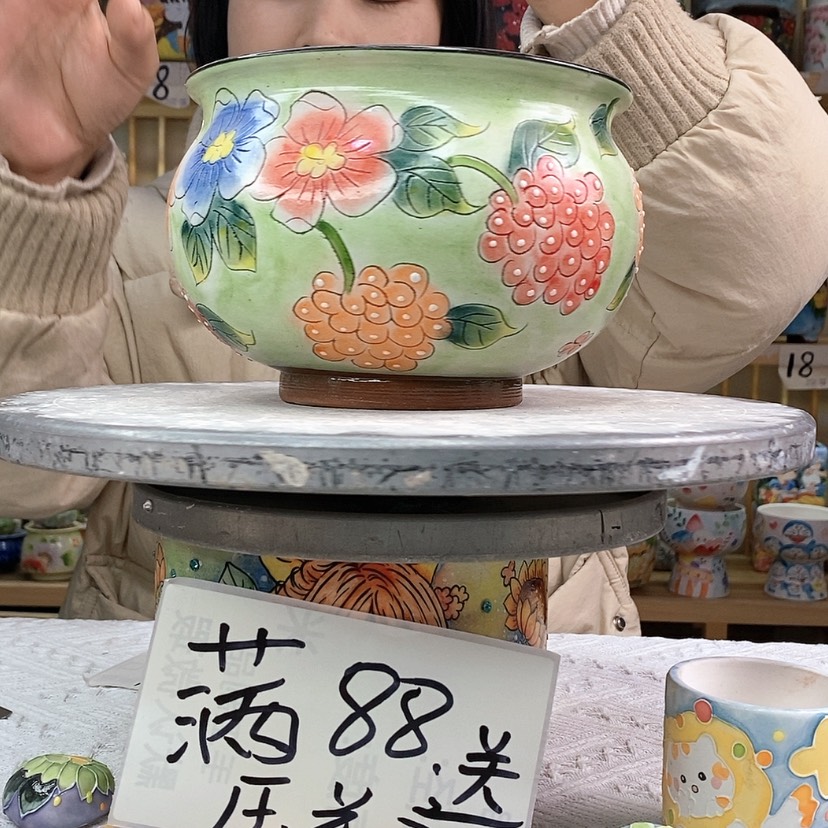 【闪购商品】陶瓷花盆微瑕22