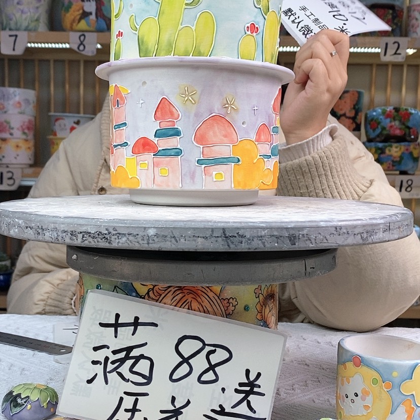 【闪购商品】陶瓷花盆微瑕15