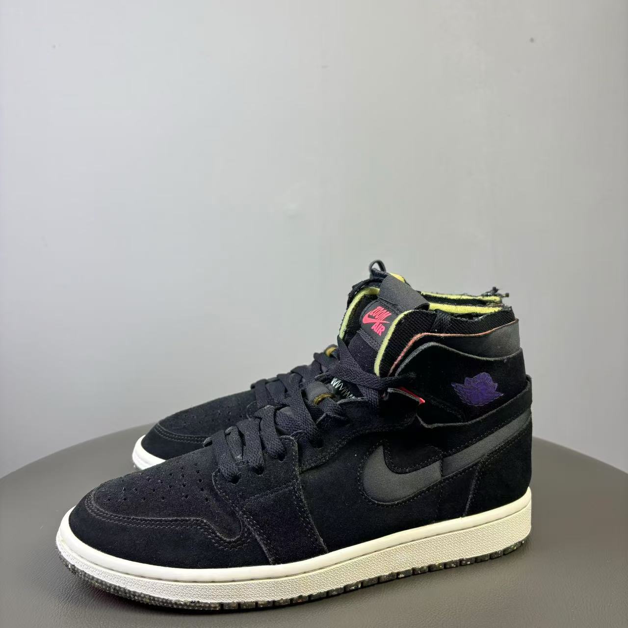 90新 AIR JORDAN 42码 AJ1黑紫球鞋 非原盒