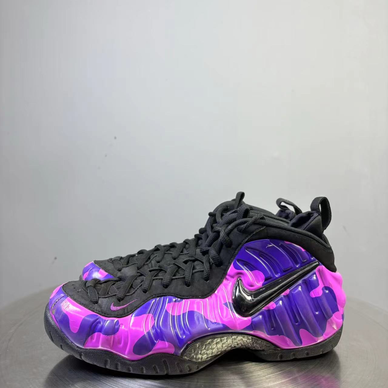 90新 NIKE/耐克 42.5码 Nike 喷泡 迷彩紫球鞋 非原盒