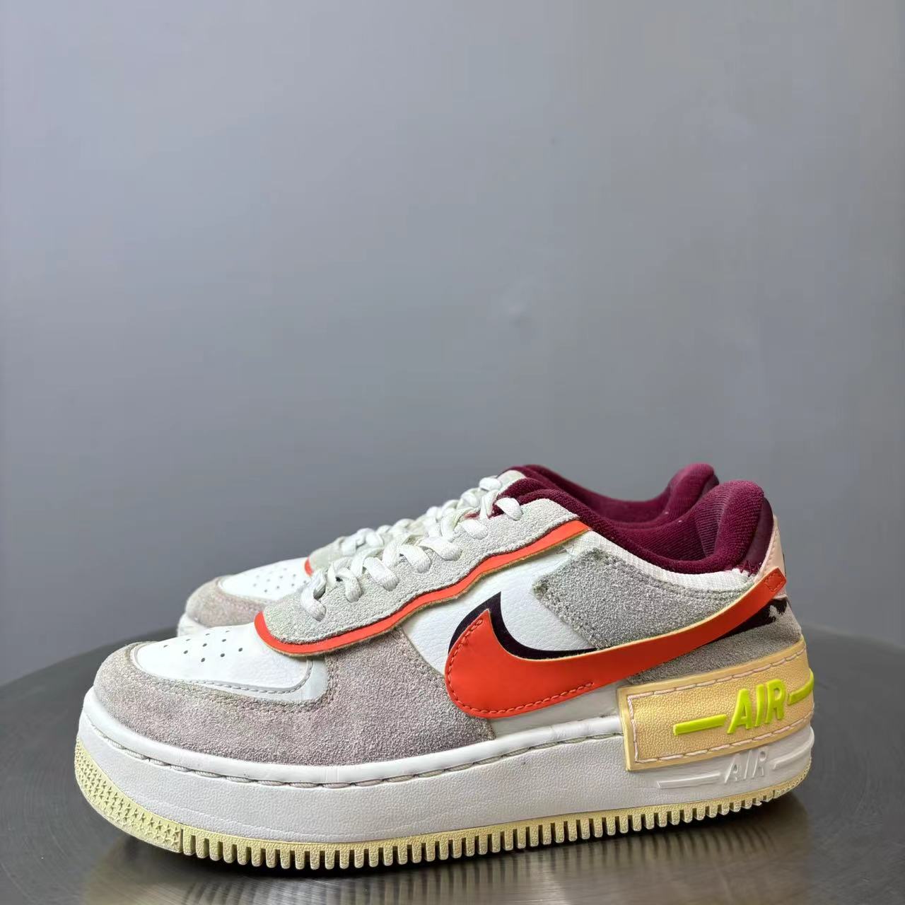 90新 NIKE/耐克 37.5码 空军一号白橙粉板鞋 非原盒