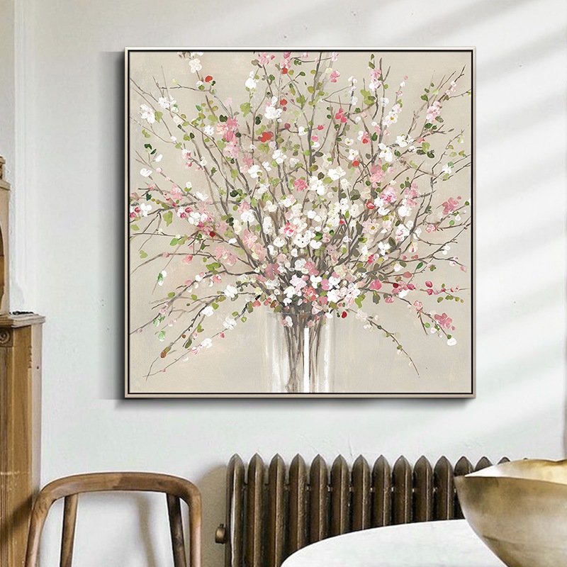 手绘油画玄关装饰画轻奢客厅沙发背景墙挂画餐厅墙面装饰壁画手工