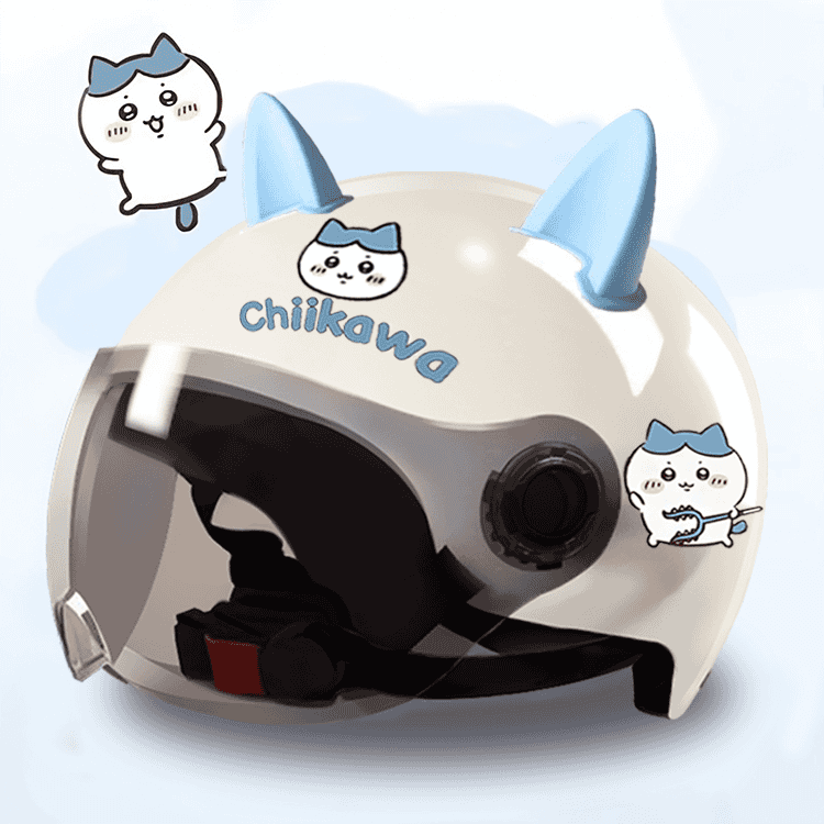 3C认证电动车头盔女可爱夏天春季情侣款防晒安全轻便小八chiikawa