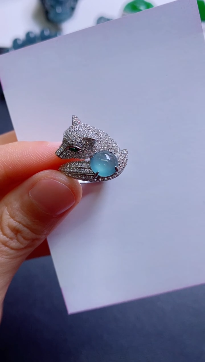 【闪购商品】翡翠戒指银S925镶嵌多样性发其一