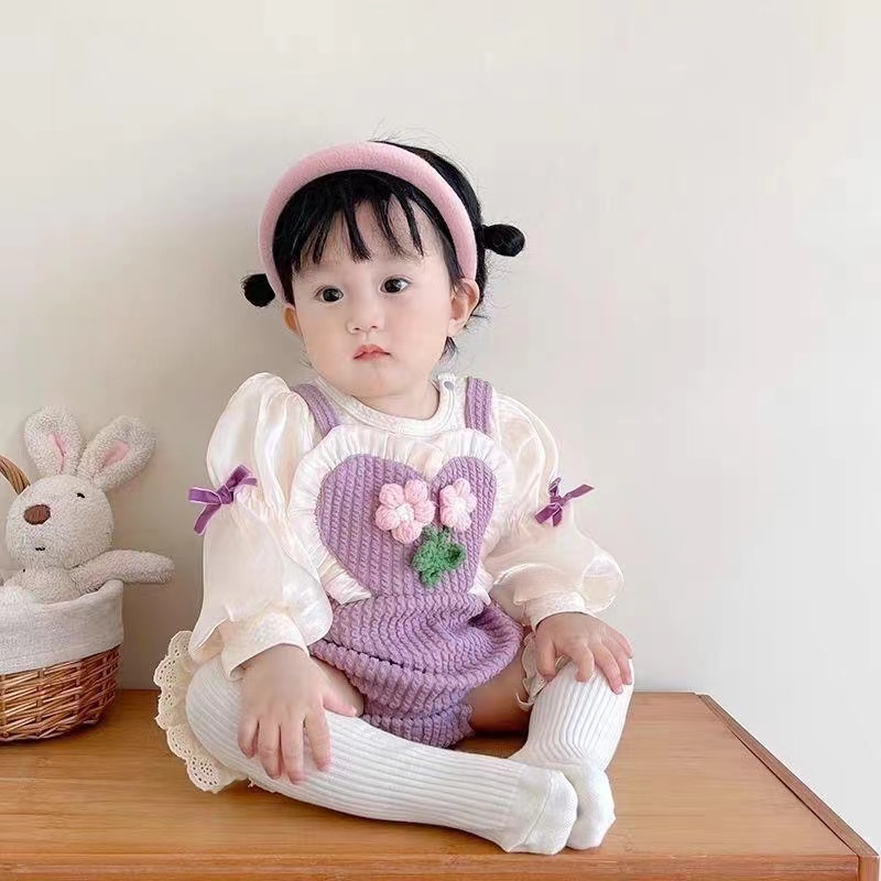 婴儿衣服秋装新生儿女宝宝连体衣公主满月百天哈衣秋季外出服