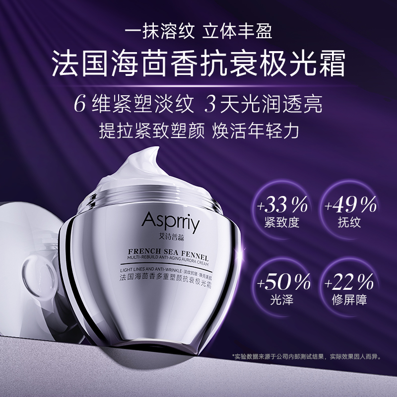 【女神福利D15】Asprriy海茴香抗皱极光霜滋润多重塑颜保湿正装试用