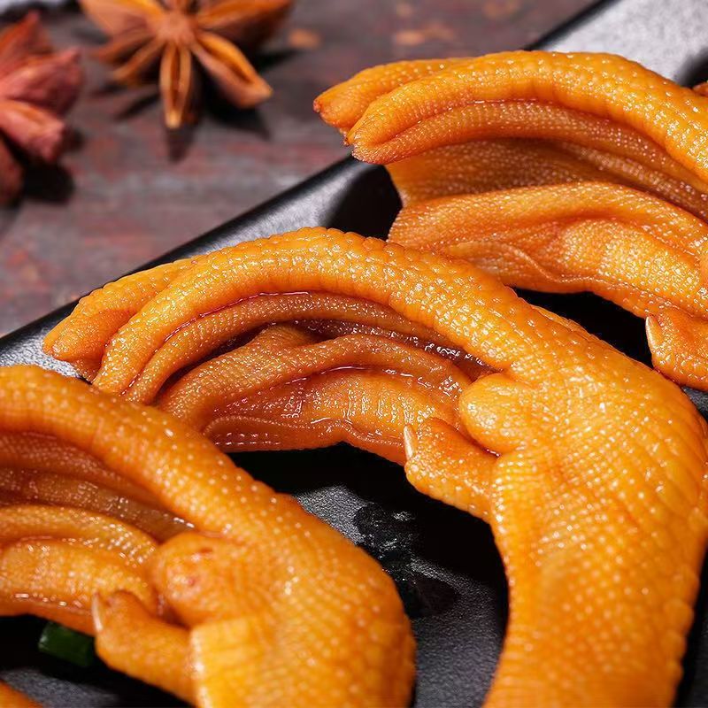 【5支鲜泡鸭爪】8度低温鲜泡鸭爪鲜嫩弹牙清香入味微辣适中180g/包