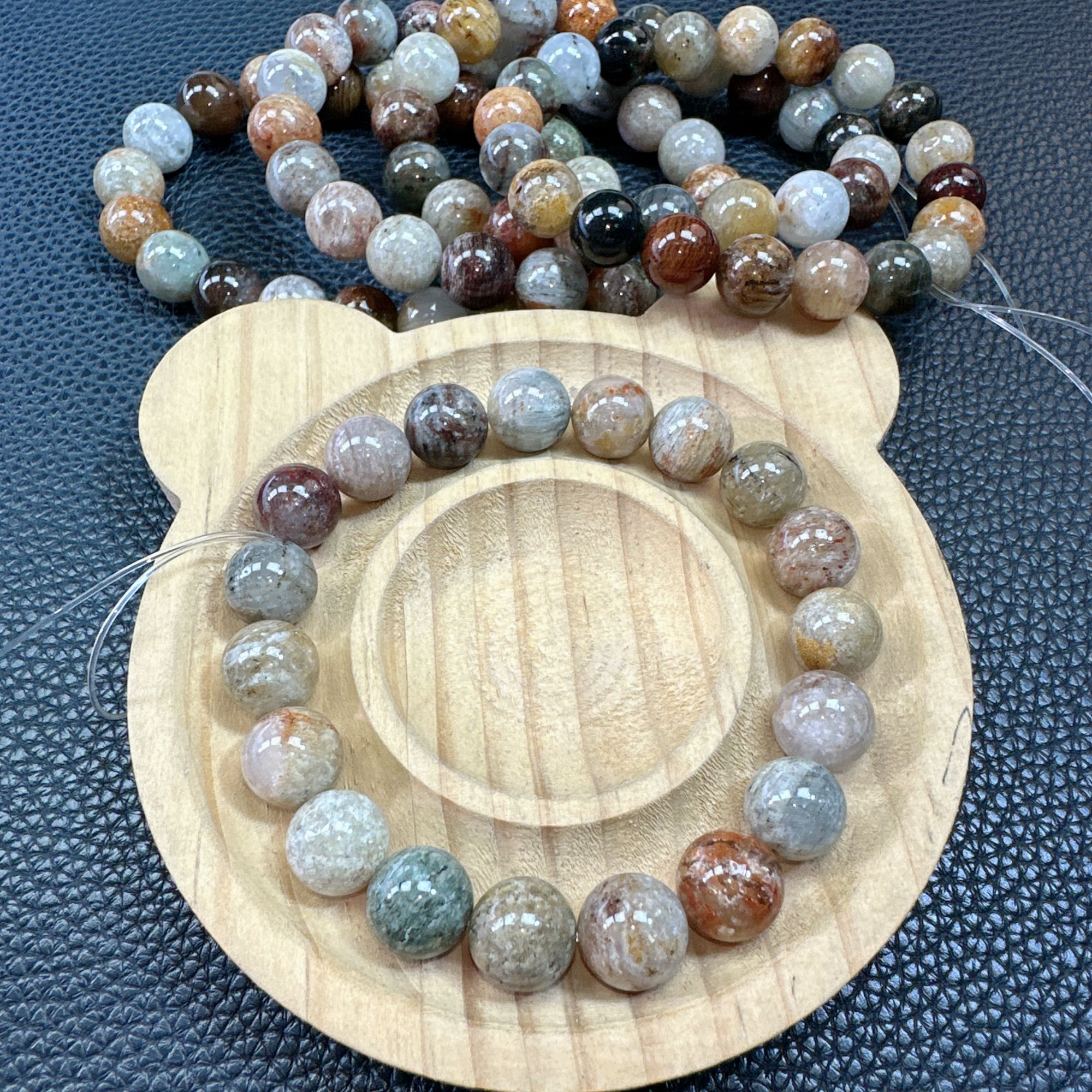 【天然千层彩幽灵水晶10M】时尚百搭男女同款手串（多样性发货）（B392