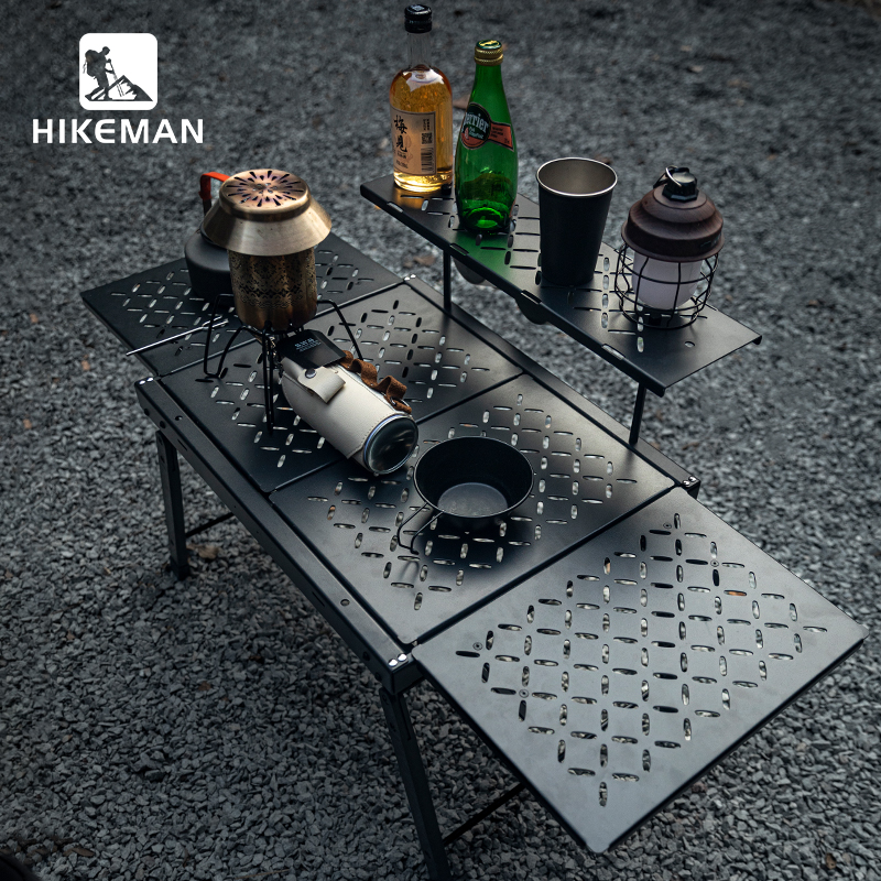 HIKEMAN户外IGT模块战术桌组合露营铝合金轻量自由组合野餐折叠桌