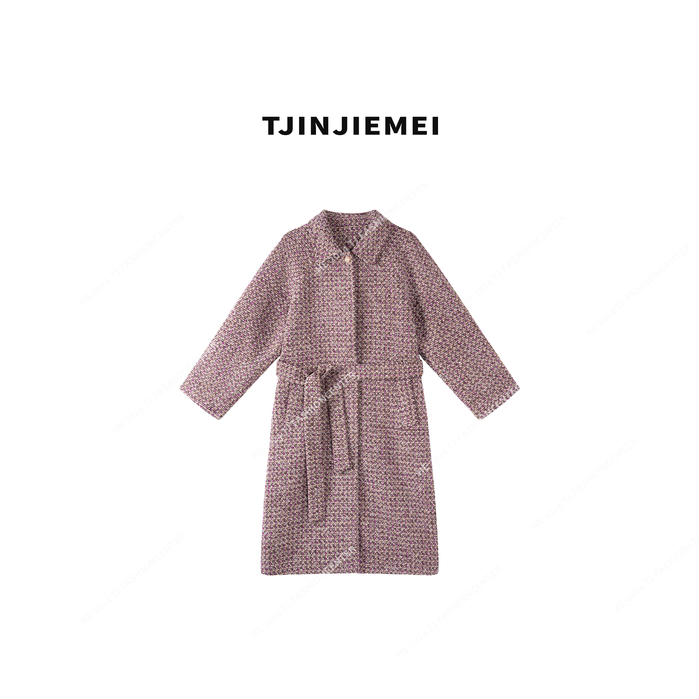 T井姐妹【长款香风】设计感高订开衫外套设计感大衣DY2408-ZT0803