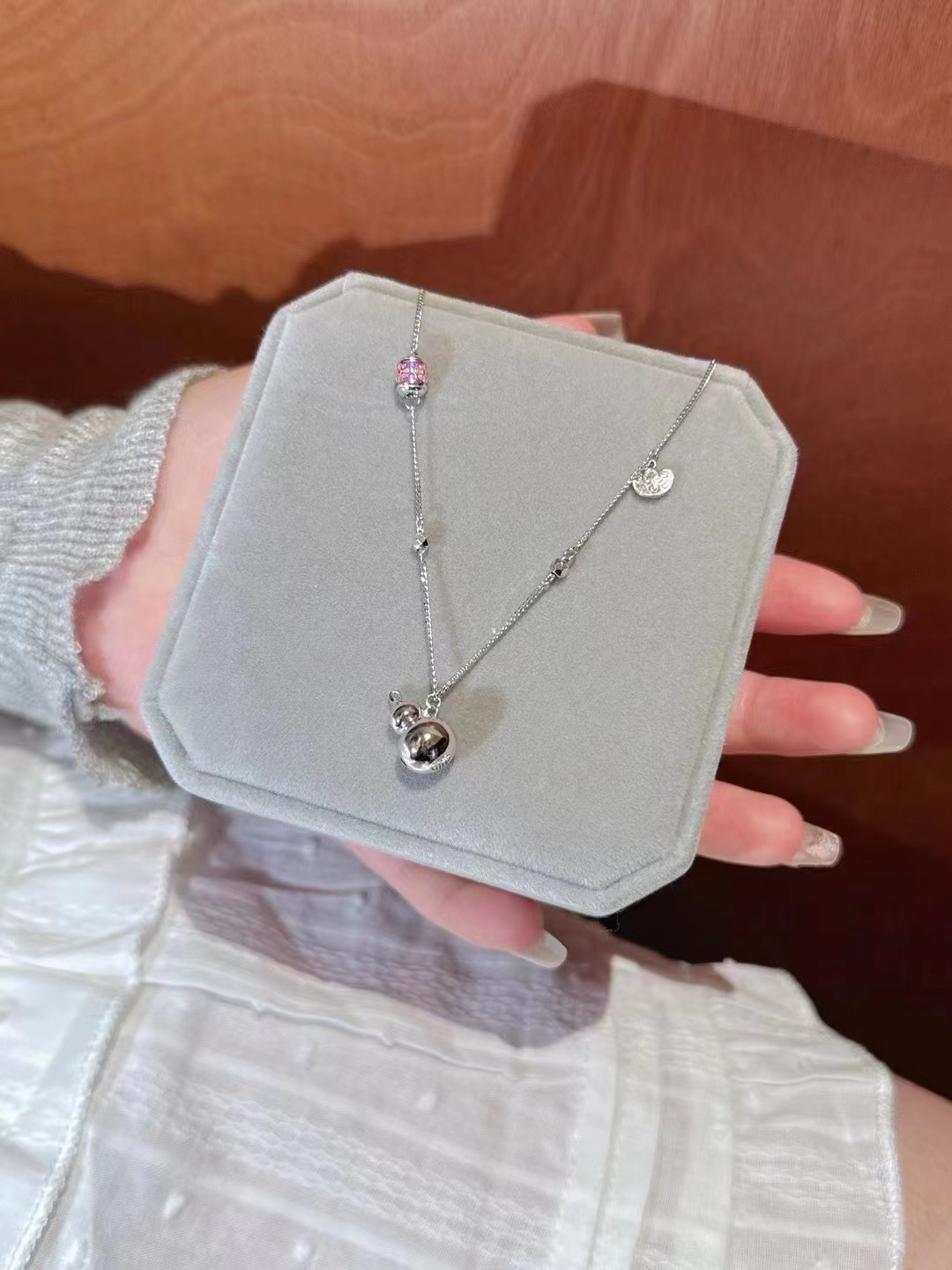 坠链均925银 S925纯银 元宝玲琅葫芦流苏锁骨链