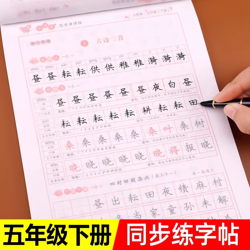 五年级下册语文同步字帖 人教版练字帖小学5年级下
