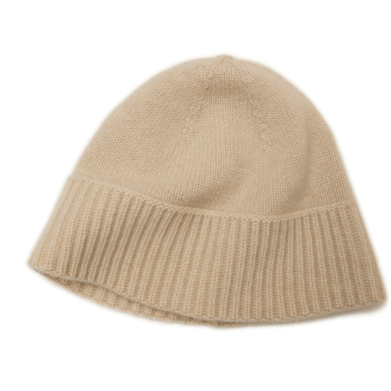 肤若秋冬纯羊绒大头围针织帽渔夫帽