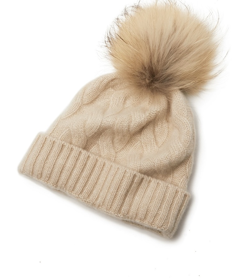 肤若纯山羊绒帽子冷帽针织时尚保暖加厚休闲秋冬季百搭女士户外